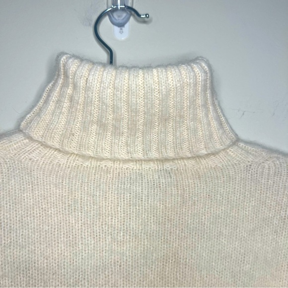 Vintage Play Fair 100% Shetland Wool Turtleneck Made in Britain Cream Size M - Picture 8 of 8